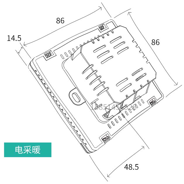 曼瑞德电地暖控制器宽度厚度参数和安装方法（电地暖温控型号RT1.36t/RT1.36i）